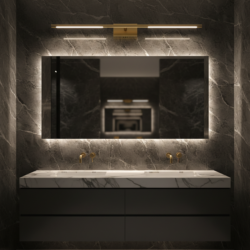 Aurum Brushed Gold LED Bar Vanity Light