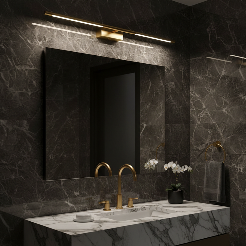 Aurum Brushed Gold LED Bar Vanity Light