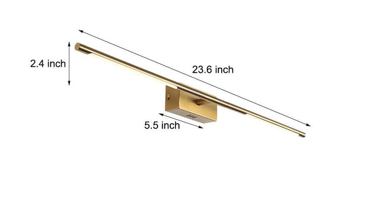 Aurum Brushed Gold LED Bar Vanity Light