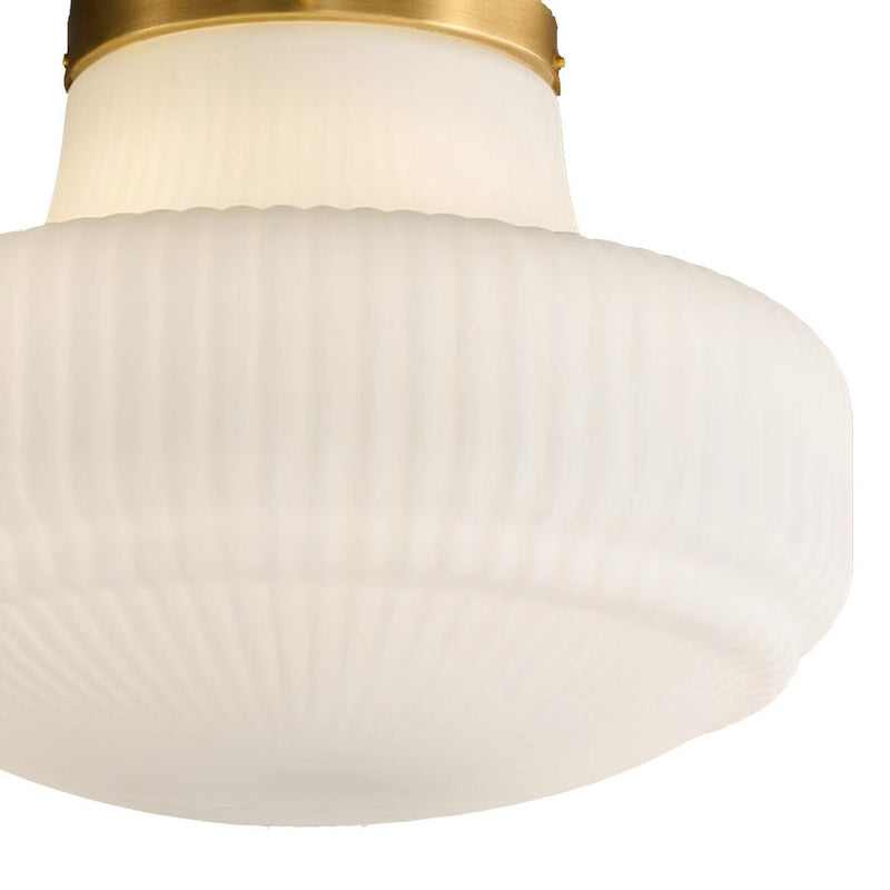 Aveline Ribbed Opal Glass Semi-Flush Mount