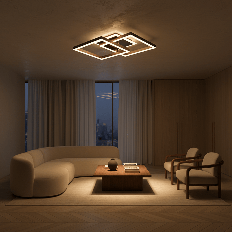 Axis Interlocking Square LED Flush Mount Ceiling Light - Lighting > Ceiling Lights > Semi Flush Mount Lights > LED Semi-Flush Mounts | Zaevia