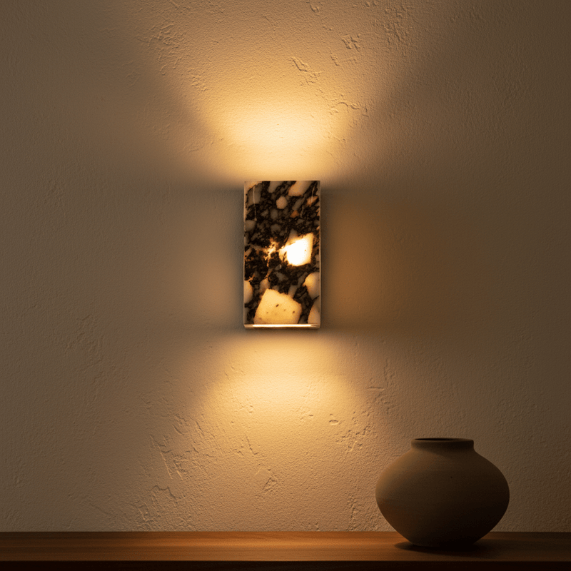 Bloc Marble Up-Down Wall Sconce - | Zaevia