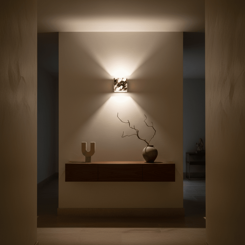 Bloc Marble Up-Down Wall Sconce - | Zaevia