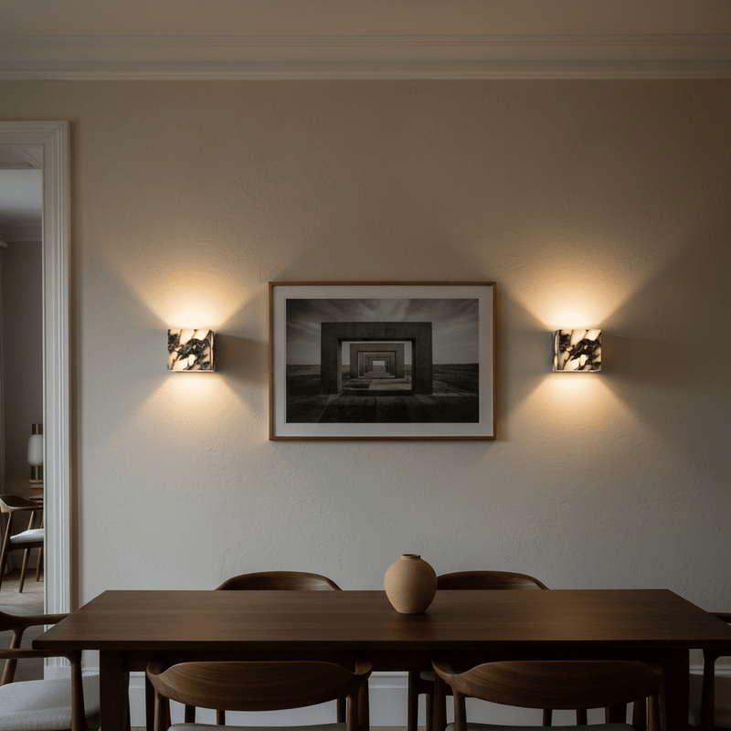 Bloc Marble Up-Down Wall Sconce - | Zaevia