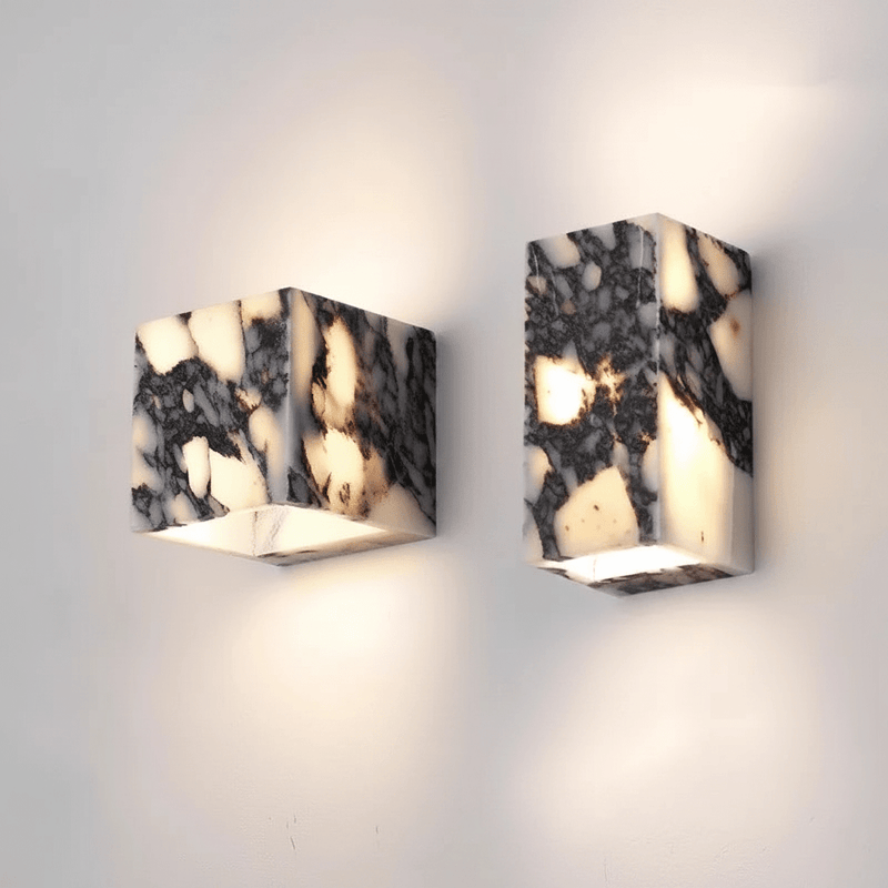Bloc Marble Up-Down Wall Sconce - | Zaevia