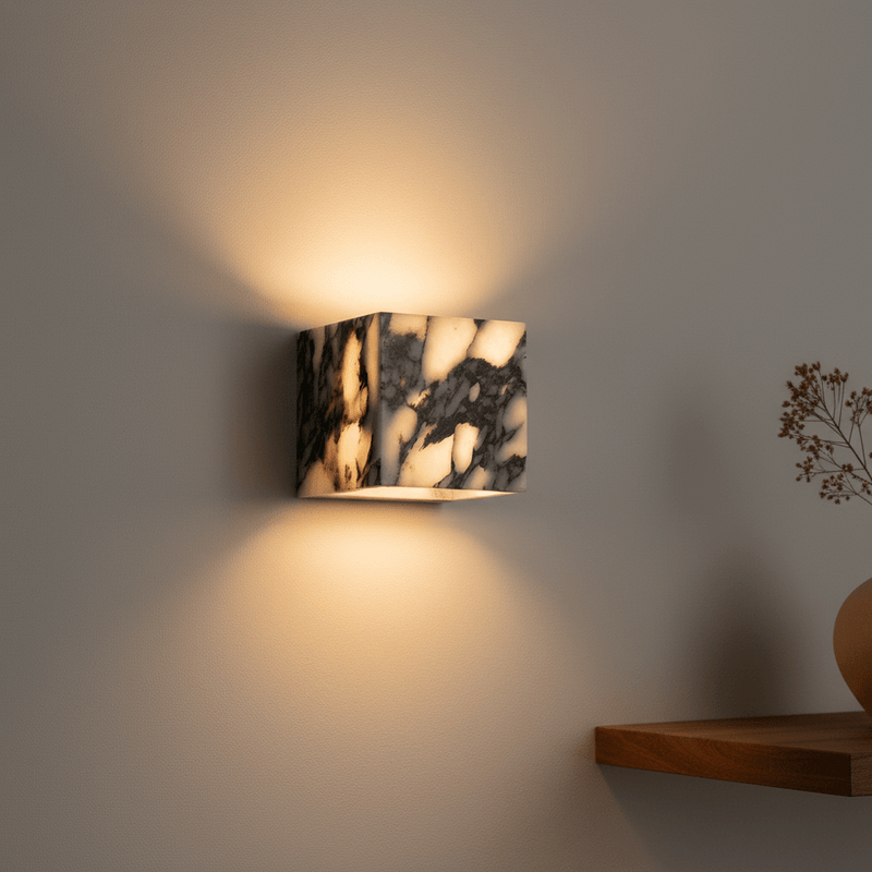 Bloc Marble Up-Down Wall Sconce - | Zaevia