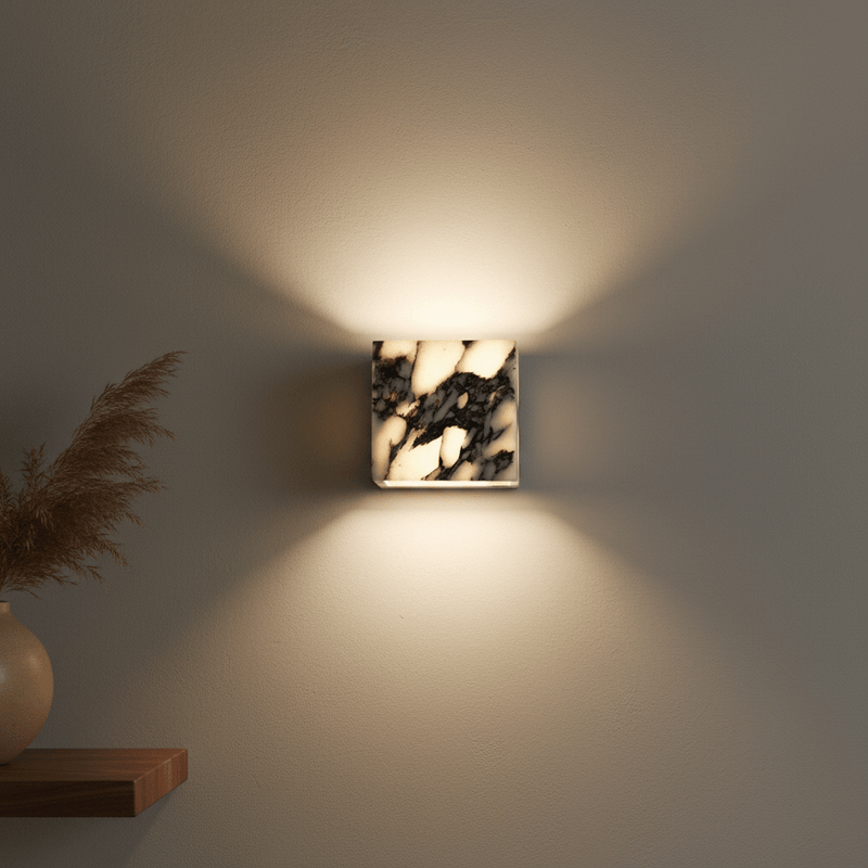 Bloc Marble Up-Down Wall Sconce - | Zaevia