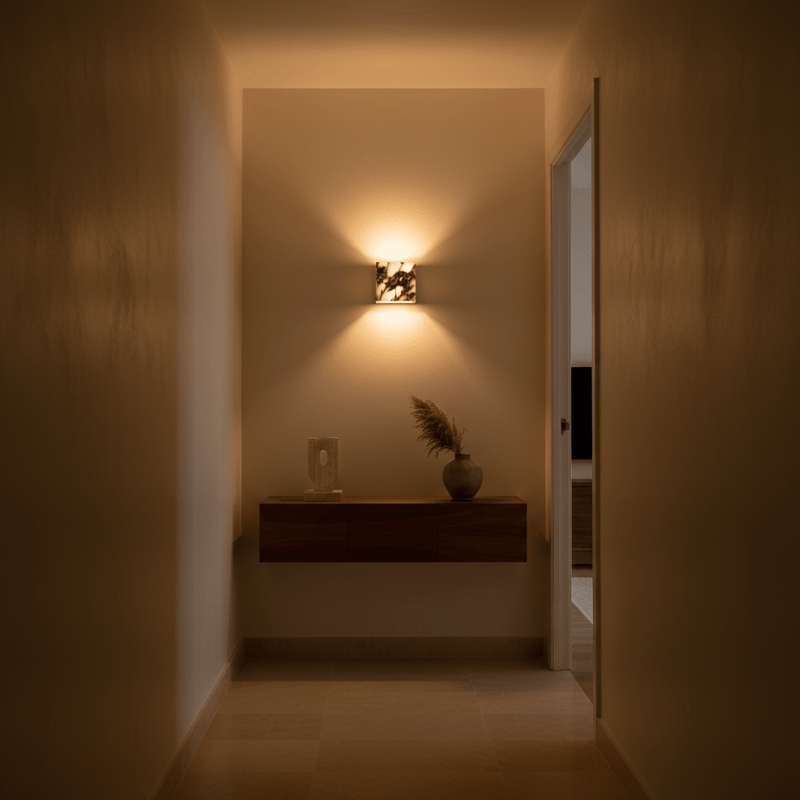 Bloc Marble Up-Down Wall Sconce - | Zaevia