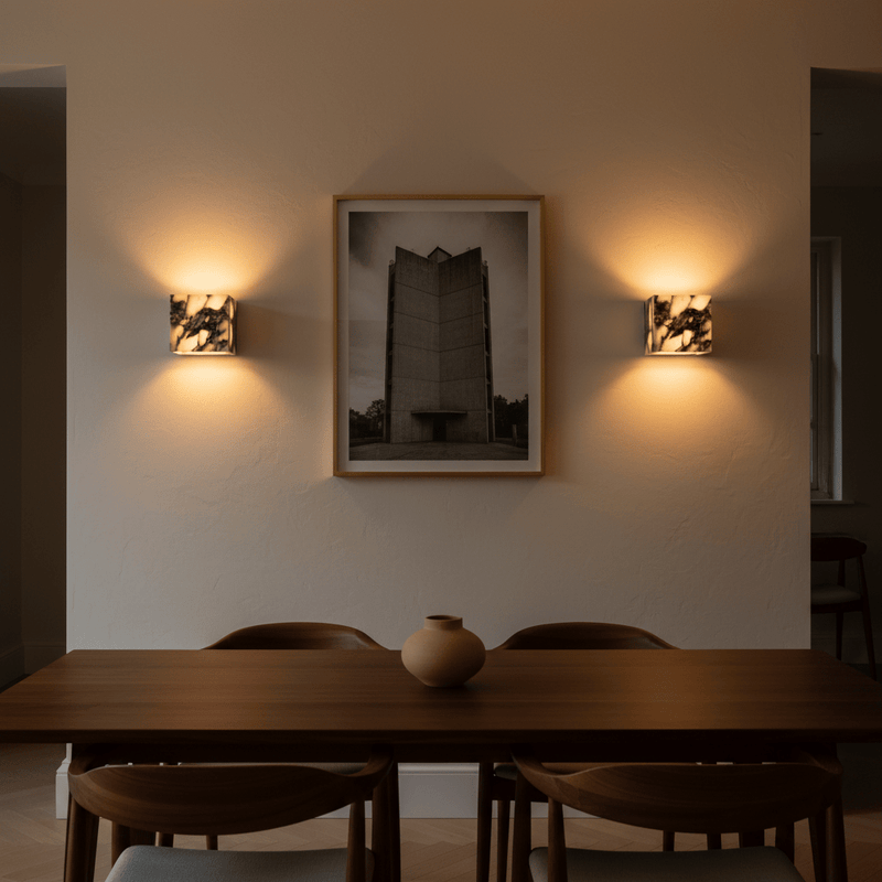 Bloc Marble Up-Down Wall Sconce - | Zaevia