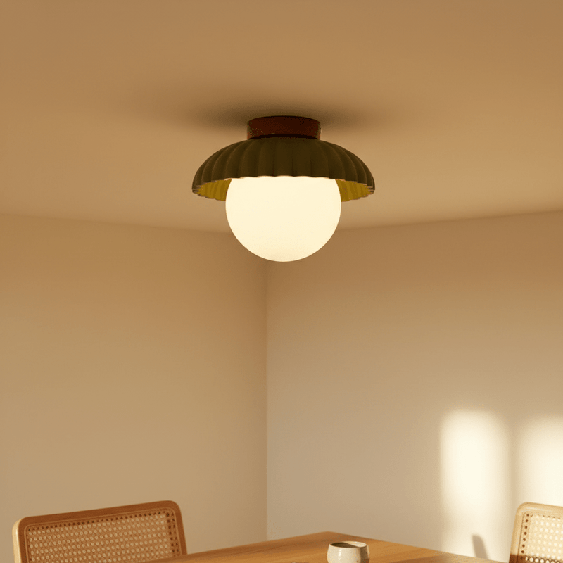Capri Scalloped Retro Flush Mount - Ceiling Light | Zaevia