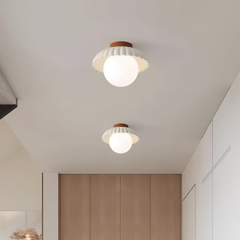 Capri Scalloped Retro Flush Mount - Ceiling Light | Zaevia