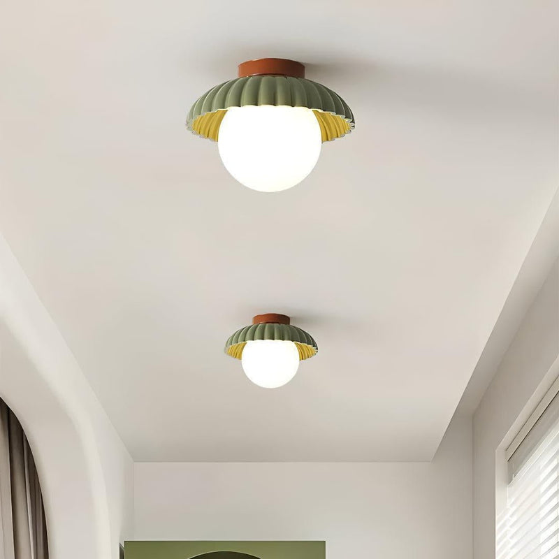 Capri Scalloped Retro Flush Mount - Ceiling Light | Zaevia