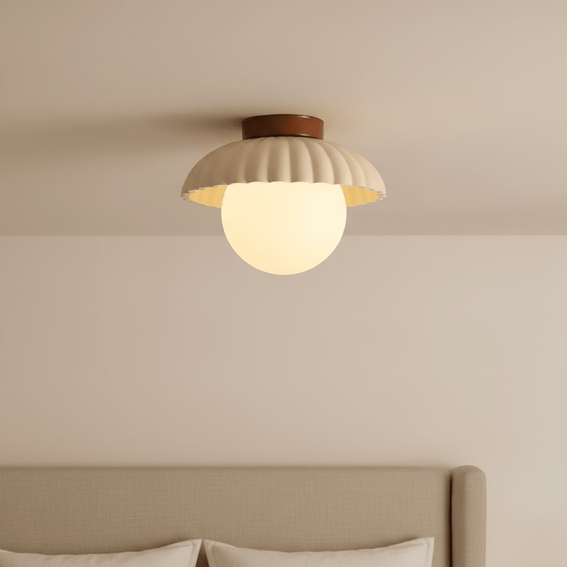 Capri Scalloped Retro Flush Mount - Ceiling Light | Zaevia