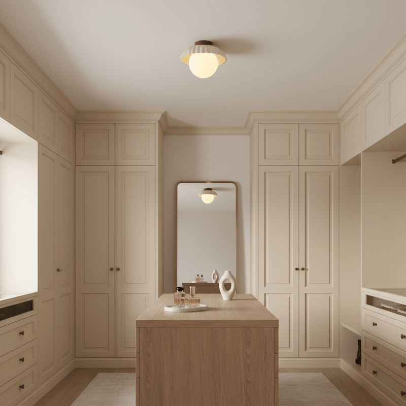 Capri Scalloped Retro Flush Mount - Ceiling Light | Zaevia