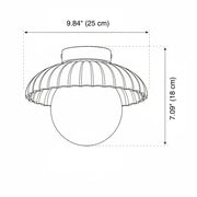 Capri Scalloped Retro Flush Mount - Ceiling Light | Zaevia