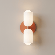 Zaevia Captiva: Opaline Dual Glass Sconce - Wall Light | Zaevia