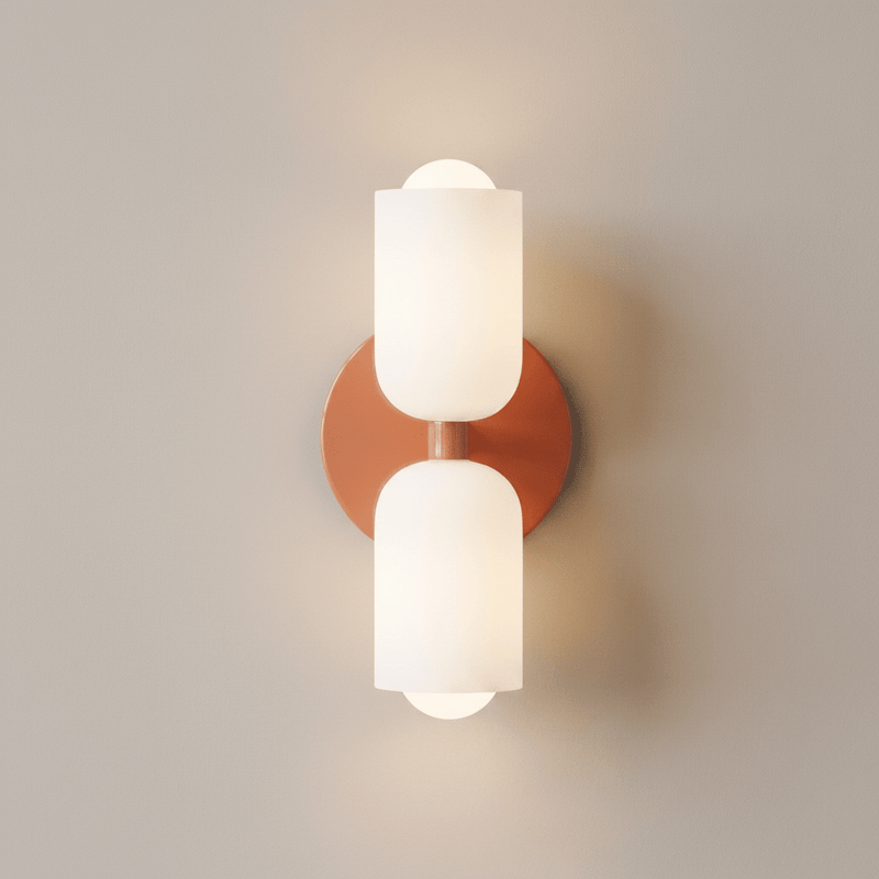 Zaevia Captiva: Opaline Dual Glass Sconce - Wall Light | Zaevia