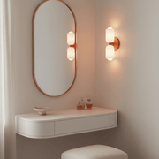Zaevia Captiva: Opaline Dual Glass Sconce - Wall Light | Zaevia