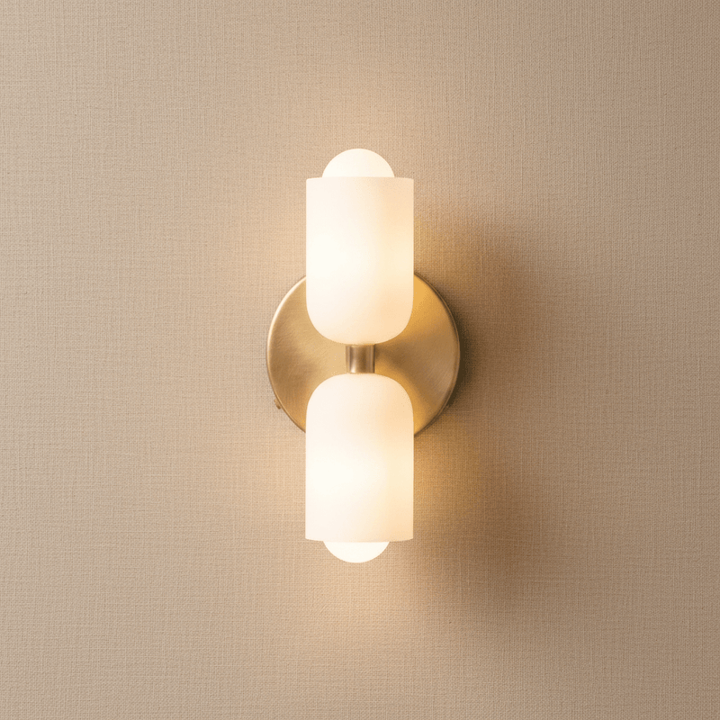Zaevia Captiva: Opaline Dual Glass Sconce - Wall Light | Zaevia