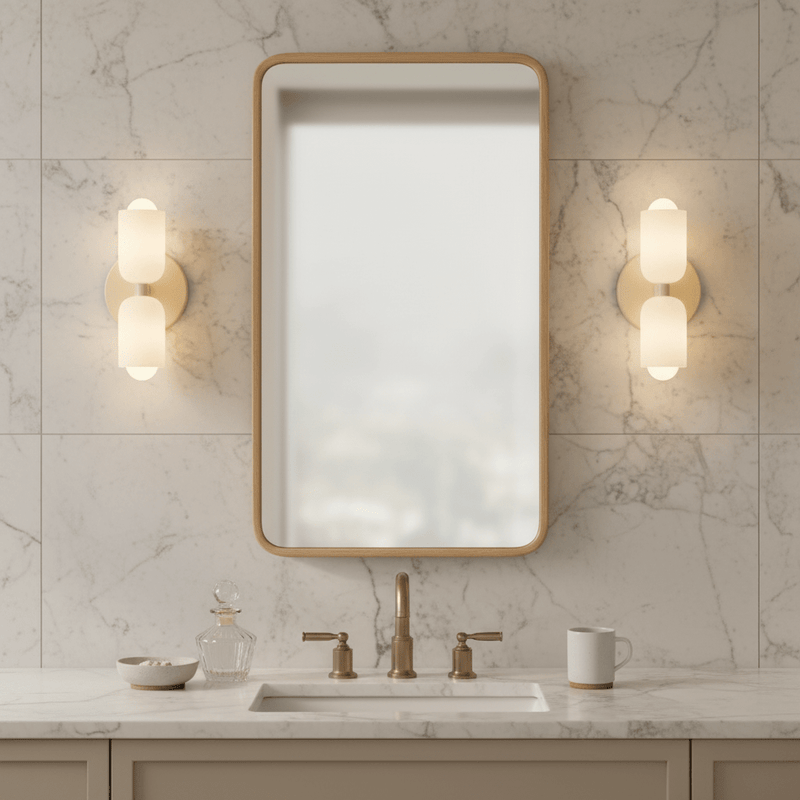 Zaevia Captiva: Opaline Dual Glass Sconce - Wall Light | Zaevia