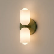 Zaevia Captiva: Opaline Dual Glass Sconce - Wall Light | Zaevia