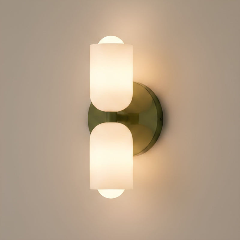 Zaevia Captiva: Opaline Dual Glass Sconce - Wall Light | Zaevia