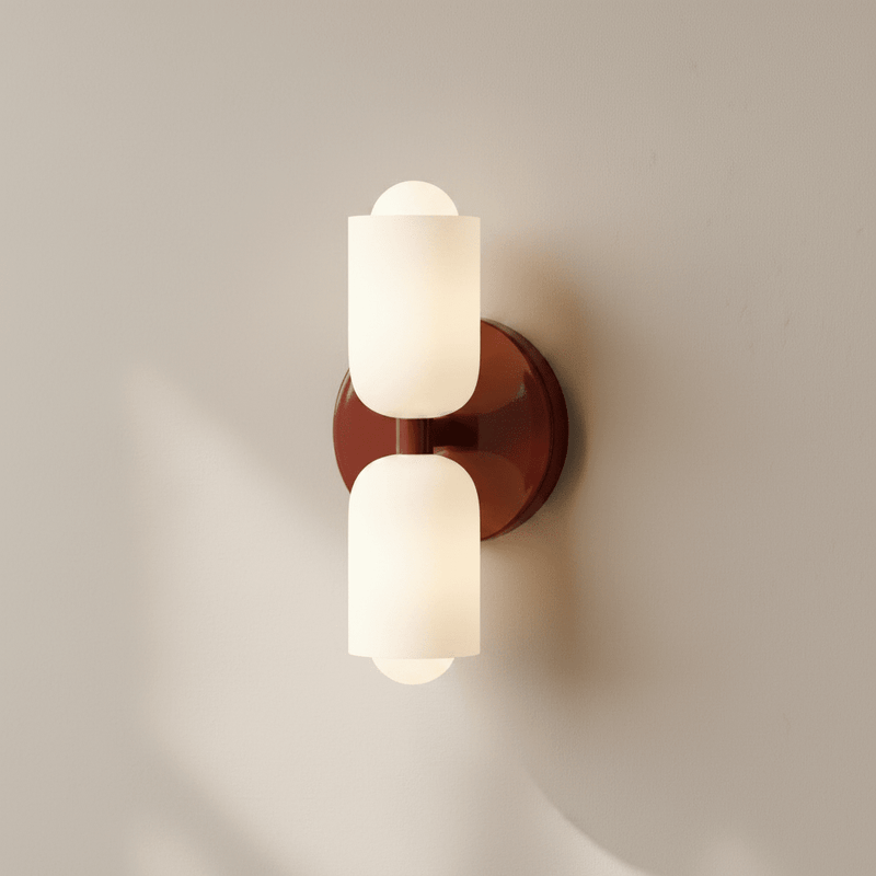 Zaevia Captiva: Opaline Dual Glass Sconce - Wall Light | Zaevia