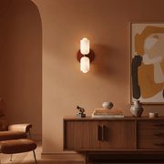 Zaevia Captiva: Opaline Dual Glass Sconce - Wall Light | Zaevia