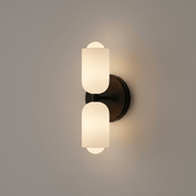 Zaevia Captiva: Opaline Dual Glass Sconce - Wall Light | Zaevia