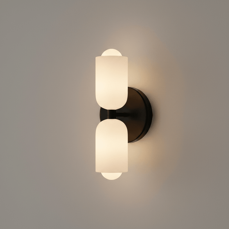 Zaevia Captiva: Opaline Dual Glass Sconce - Wall Light | Zaevia