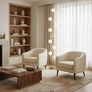 Zaevia Cascading Globe Floor Lamp 9 Light Frosted Opal Mid Century Modern Standing Light - Floor lamp | Zaevia