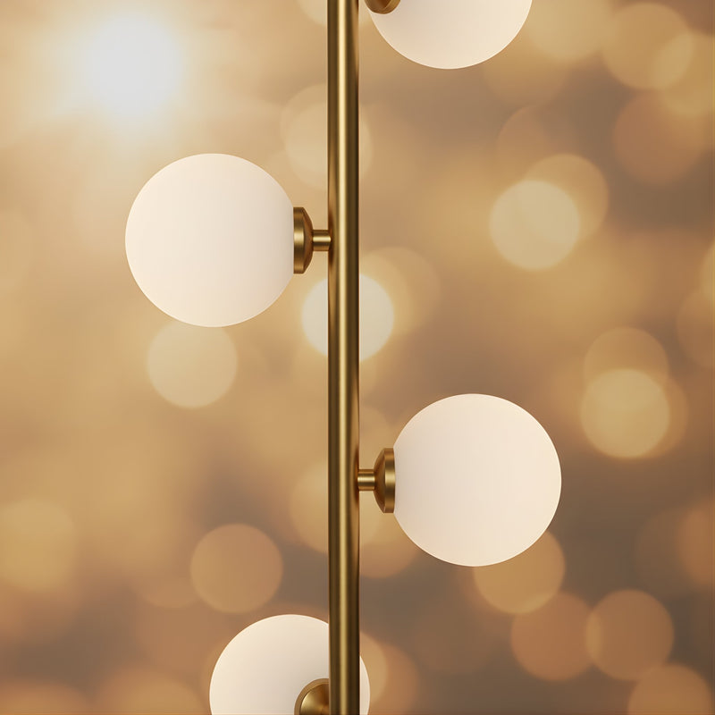 Zaevia Cascading Globe Floor Lamp 9 Light Frosted Opal Mid Century Modern Standing Light - Floor lamp | Zaevia