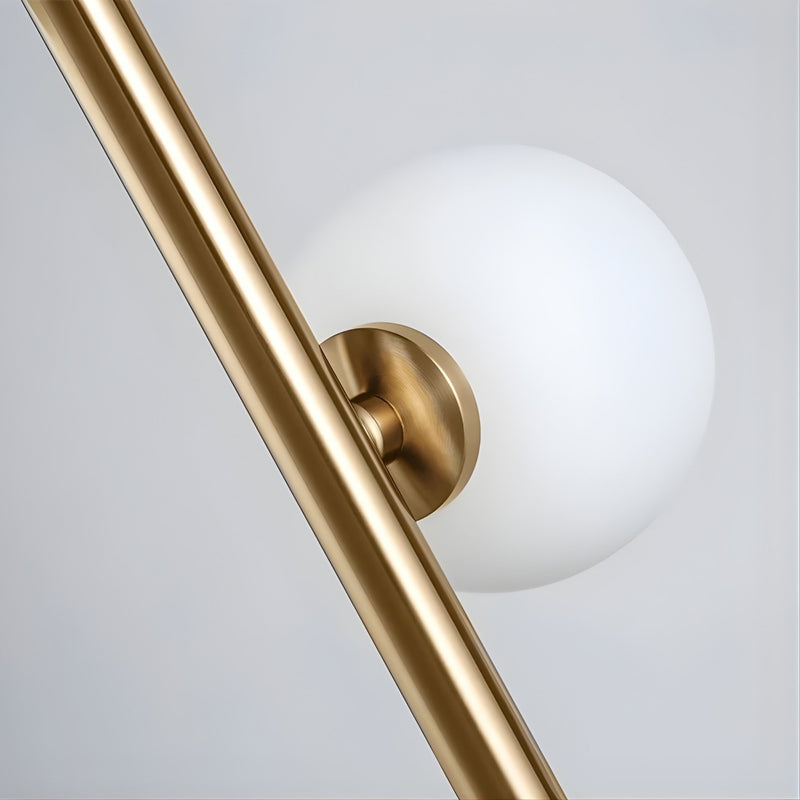 Zaevia Cascading Globe Floor Lamp 9 Light Frosted Opal Mid Century Modern Standing Light - Floor lamp | Zaevia