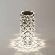 Zaevia Stellar Cube – Multifaceted Glass & Polished Chrome Rechargeable Lamp - | Zaevia