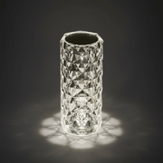 Zaevia Stellar Cube – Multifaceted Glass & Polished Chrome Rechargeable Lamp - | Zaevia