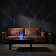Zaevia Stellar Cube – Multifaceted Glass & Polished Chrome Rechargeable Lamp - | Zaevia