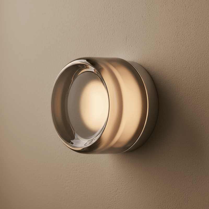 Zaevia Sculpted Glass & Polished Chrome Sconce - Wall light | Zaevia