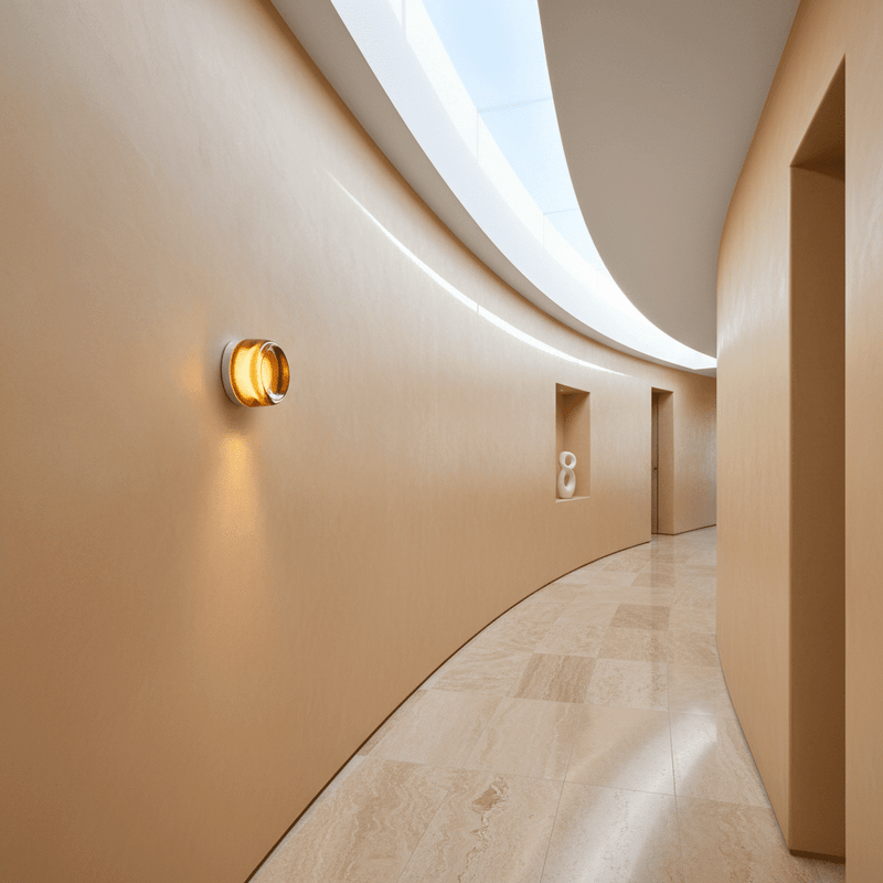 Zaevia Sculpted Glass & Polished Chrome Sconce - Wall light | Zaevia