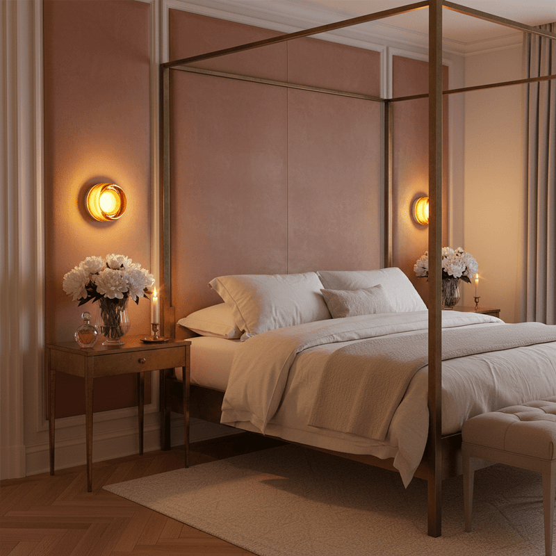 Zaevia Sculpted Glass & Polished Chrome Sconce - Wall light | Zaevia