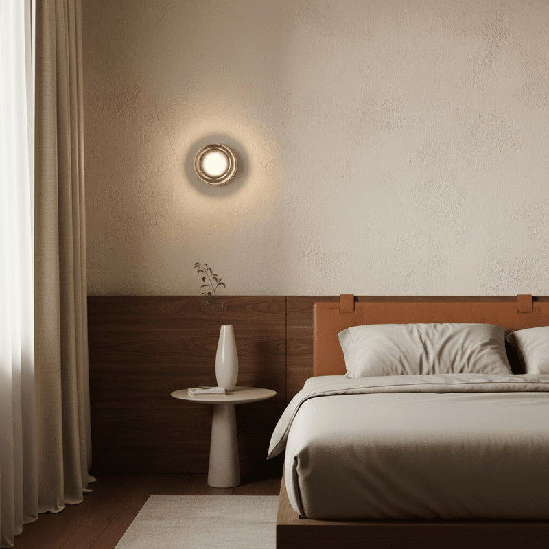 Zaevia Sculpted Glass & Polished Chrome Sconce - Wall light | Zaevia