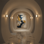 Zaevia Sculpted Glass & Polished Chrome Sconce - Wall light | Zaevia