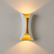 Zaevia DuoLux Hourglass Outdoor Wall Sconce | Modern Dual - Directional LED Light - Lighting > Outdoor Lighting > Outdoor Wall Lighting > Up & Down Wall Lights | Zaevia
