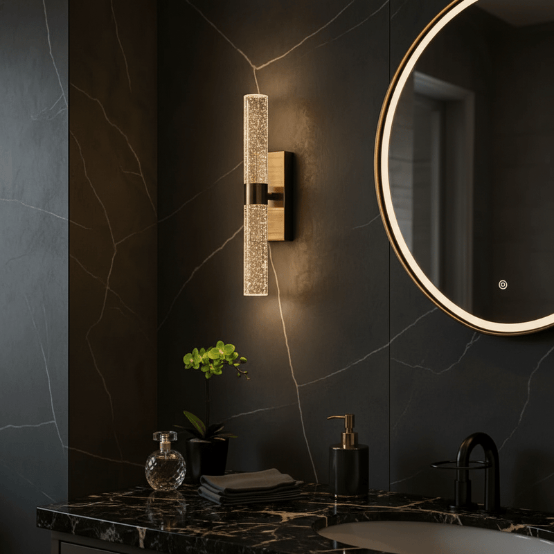 Cordless Bubble Crystal Wall Sconce