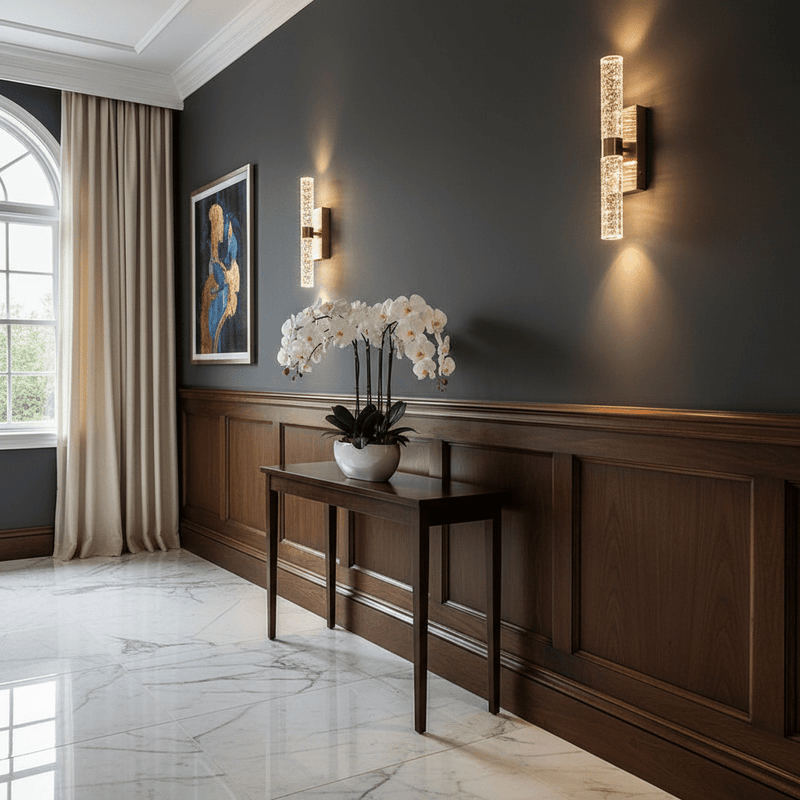 Cordless Bubble Crystal Wall Sconce