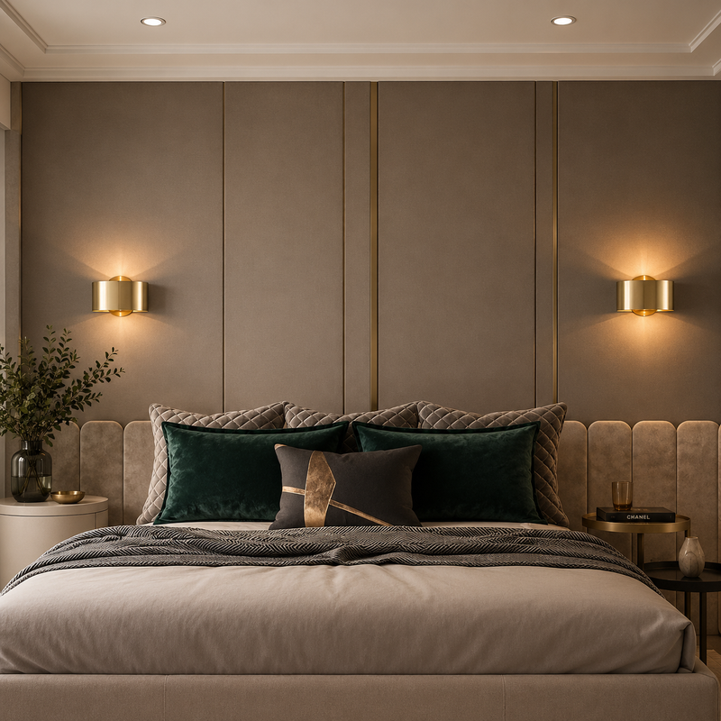 Crest Gold-Finish Cylinder Wall Sconce