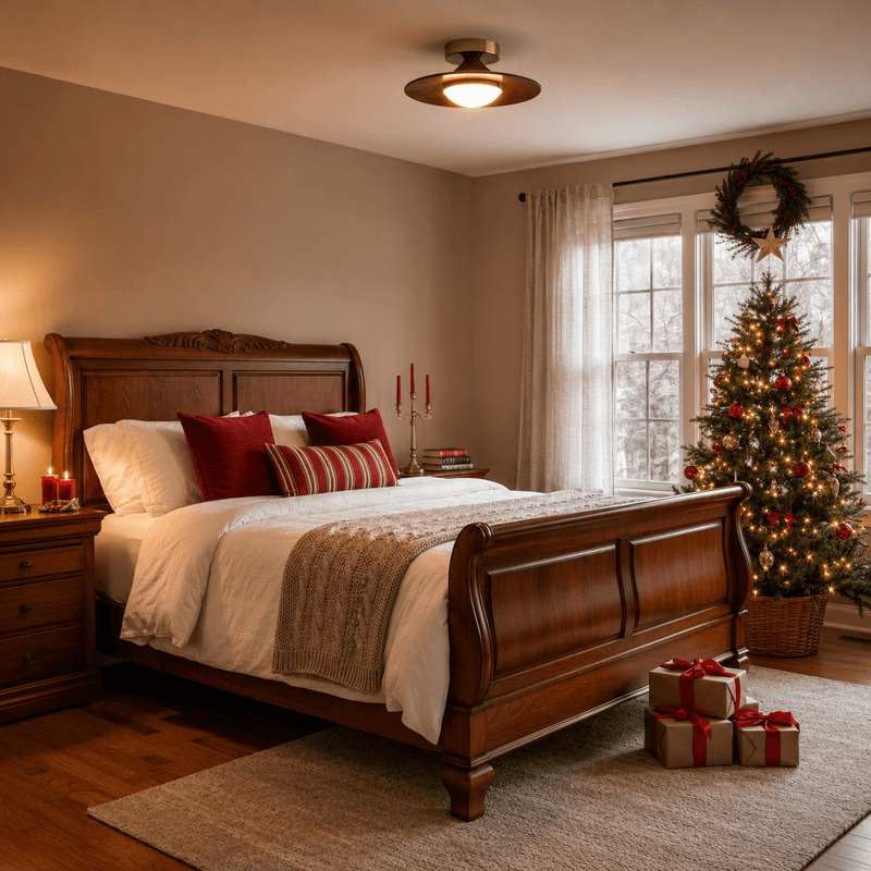 Disk Walnut & Brass Flush Mount Ceiling Light - Ceiling Light | Zaevia