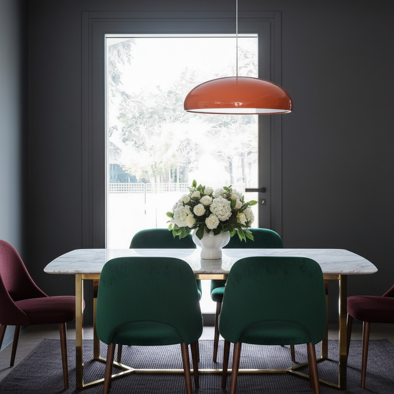 Dome Gloss Lacquer Cord Pendant Light