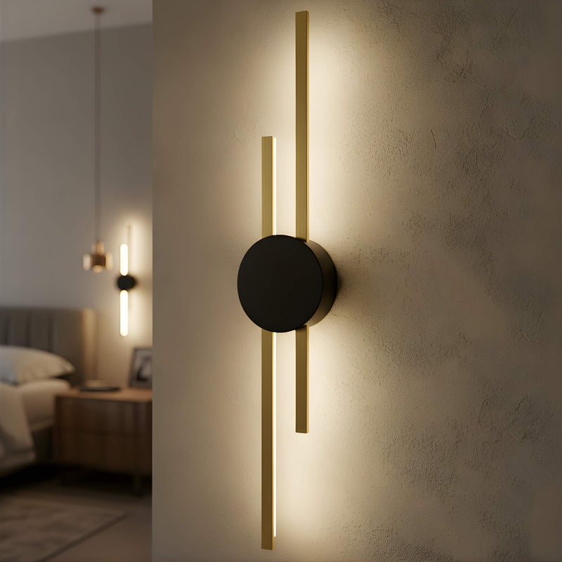 Zaevia Dual Bar Wall Sconce Integrated LED Hardwired Modern Architectural Accent Light - Wall Lamp | Zaevia