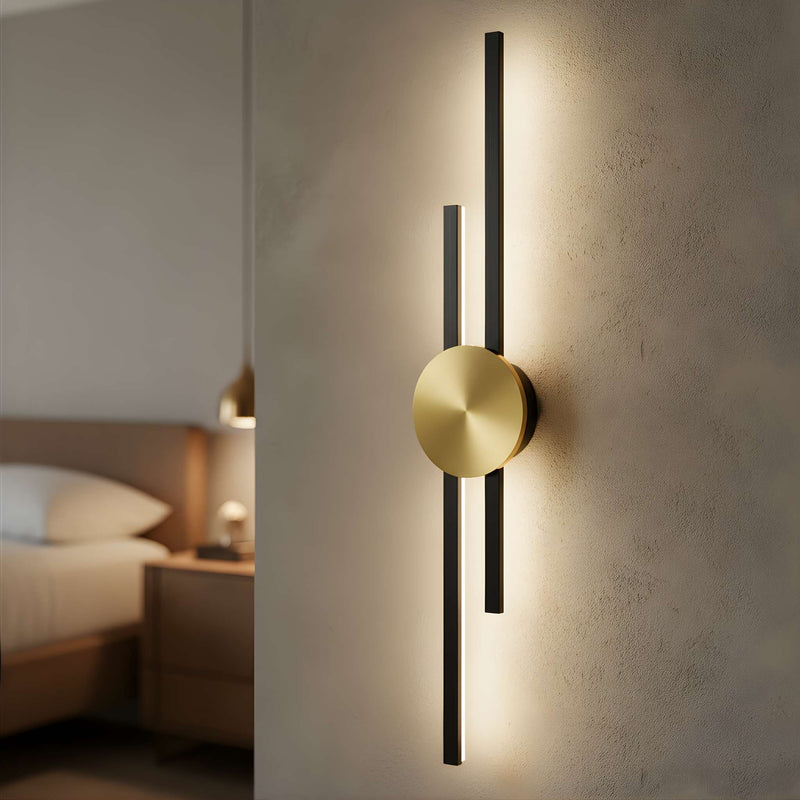 Zaevia Dual Bar Wall Sconce Integrated LED Hardwired Modern Architectural Accent Light - Wall Lamp | Zaevia