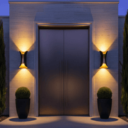 Zaevia DuoLux Hourglass Outdoor Wall Sconce | Modern Dual - Directional LED Light - Lighting > Outdoor Lighting > Outdoor Wall Lighting > Up & Down Wall Lights | Zaevia